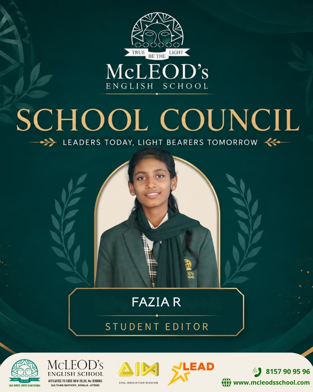 Fazia R - Student Editor